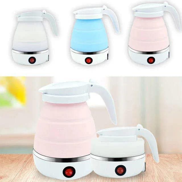 Travelling Folding Kettle Electric Silicone Foldable Water Kettles Compression